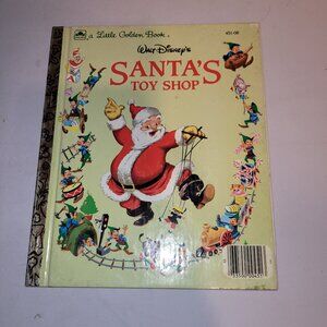 Vintage Little Golden Books Walt Disney's Santa's Toy Shop Book 1950 Illustrated